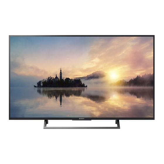 Sony Bravia KD-65X7007E Mode D'emploi