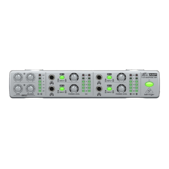 Behringer Miniamp AMP800 Manuel D'utilisation