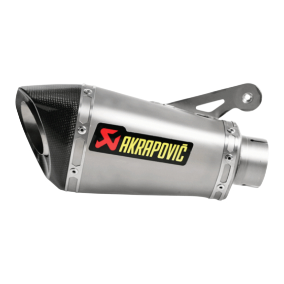Akrapovic Slip-On Line Instructions D'installation