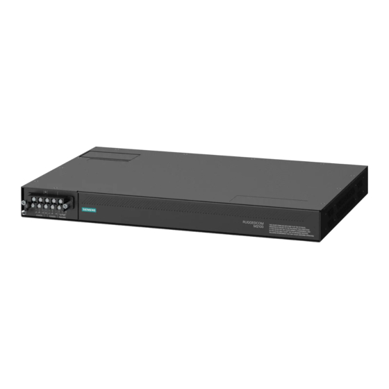 Siemens RUGGEDCOM M2100 Manuel D'installation
