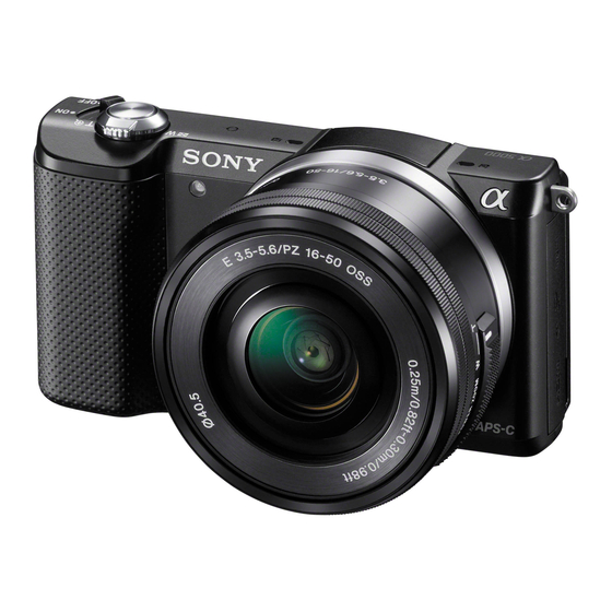 Sony ILCE-5000 Manuel D'aide