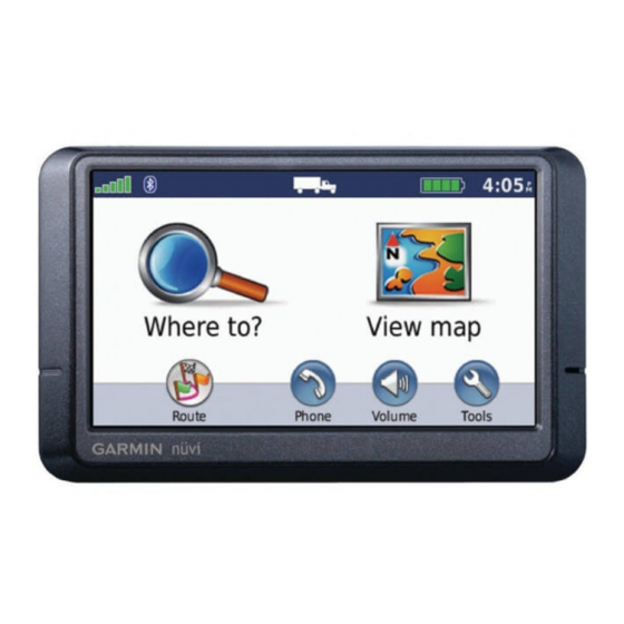 Garmin nuvi 465 Manuel D'utilisation