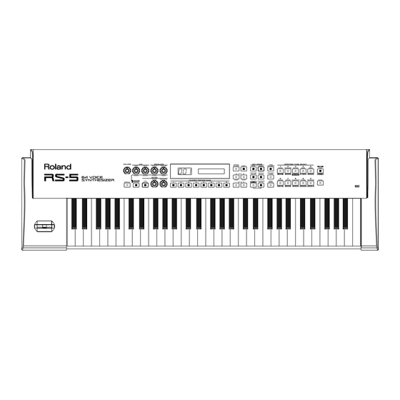 Roland RS-5 Mode D'emploi
