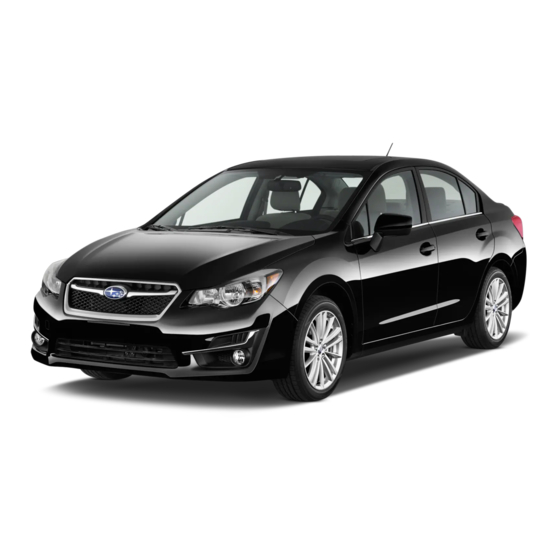 Subaru IMPREZA 2015 Guide De Référence Rapide