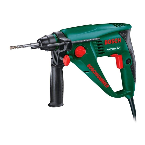 Bosch PBH 2000 RE Notice Originale