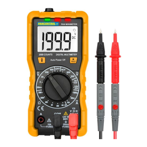 PANCONTROL PAN Minimeter Mode D'emploi