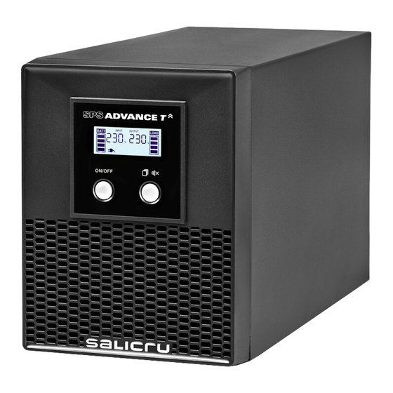 Salicru SPS ADVANCE R Série Manuel De L'utilisateur