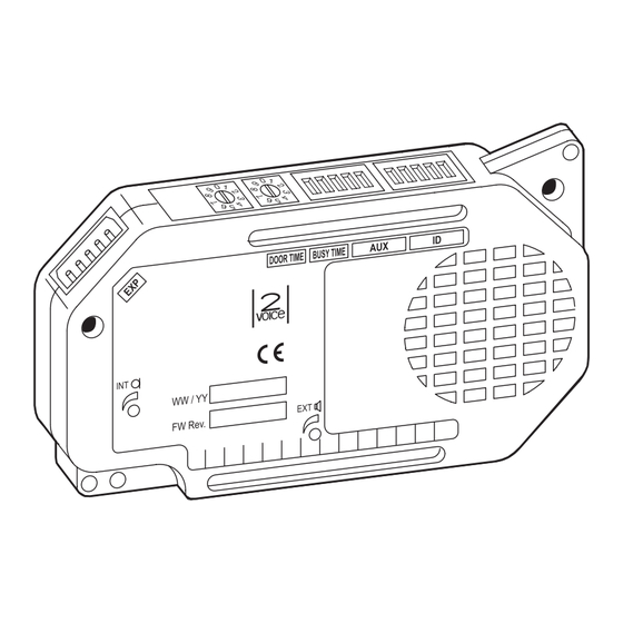 Urmet 2 voice 1083 Mode D'emploi