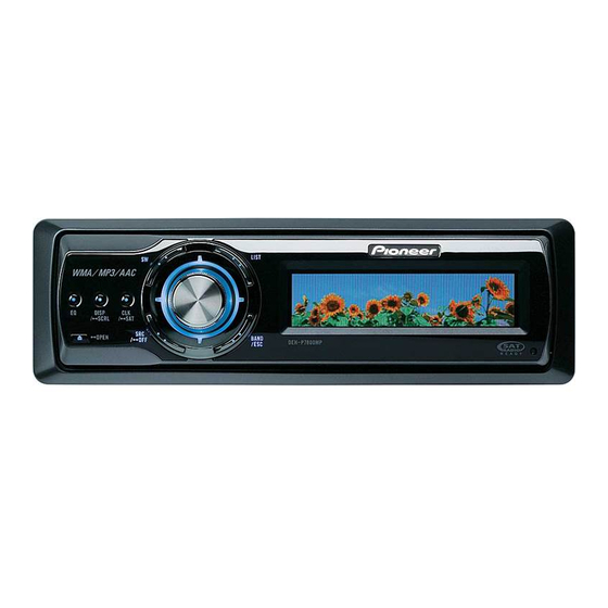 Pioneer Super TunerIII D DEH-P7800MP Mode D'emploi