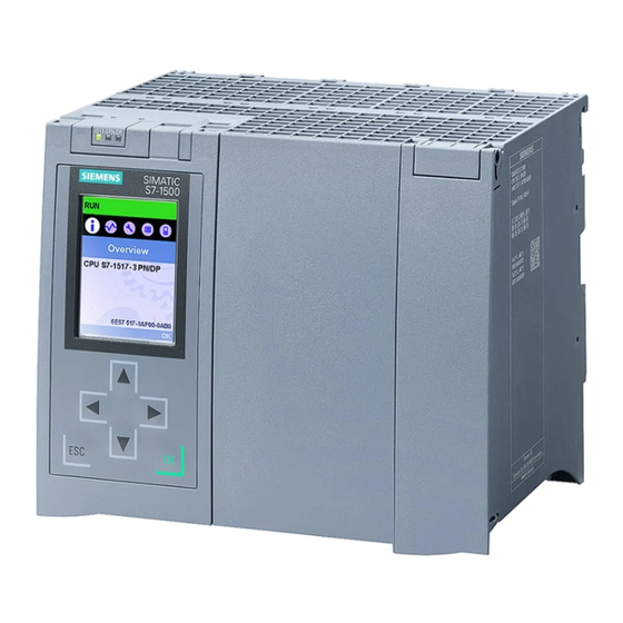 Siemens SIMATIC S7-1500 Manuel