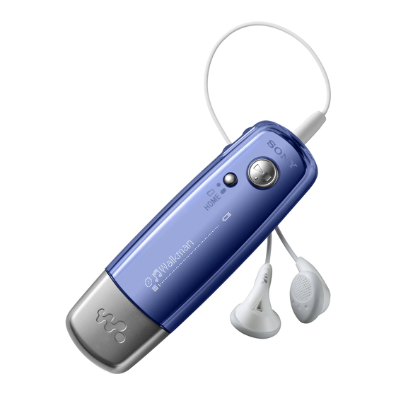 Sony WALKMAN NW-E002F Guide D'utilisation