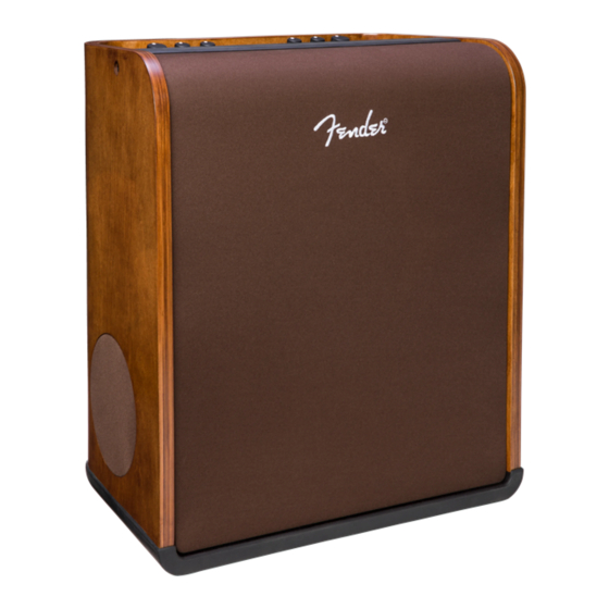 Fender Acoustic SFX Mode D'emploi