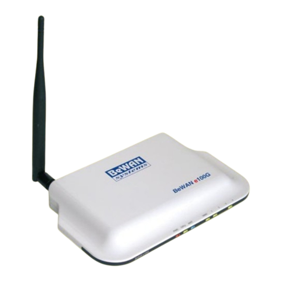 BeWAN e100G Guide De L'utilisateur