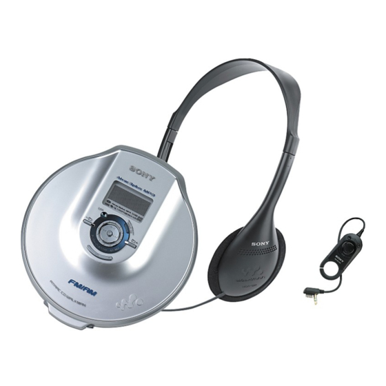 Sony Walkman D-NF600 Mode D'emploi