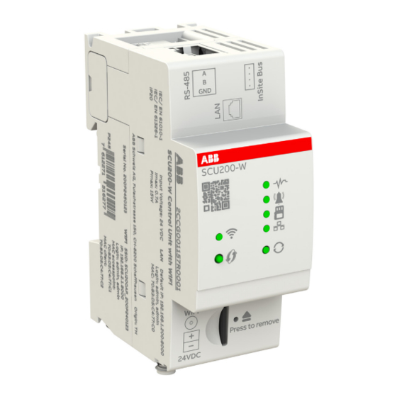 ABB SCU200 Manuel De L'utilisateur