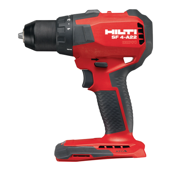 Hilti SF 4-A22 Mode D'emploi Original