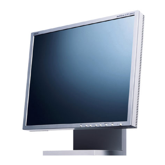 NEC MultiSync LCD1880SX Guide De Mise En Marche Rapide