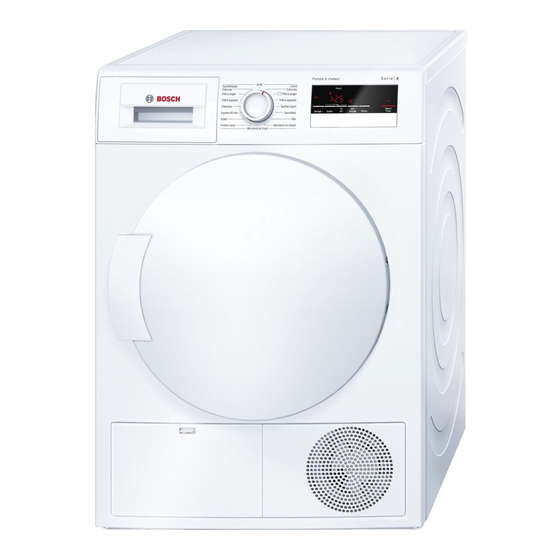 Bosch WTH83200FF Notice D'utilisation Et D'installation