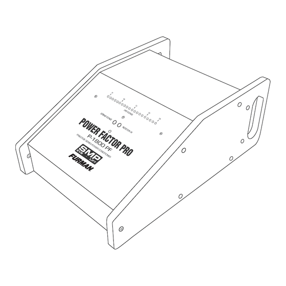 Furman POWER FACTOR PRO P-1800 PF Guide De L'utilisateur