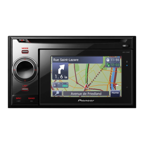 Pioneer AVIC-F320BT Mode D'emploi