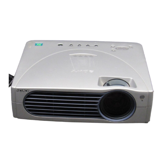 Sony VPL-CS10 Mode D'emploi