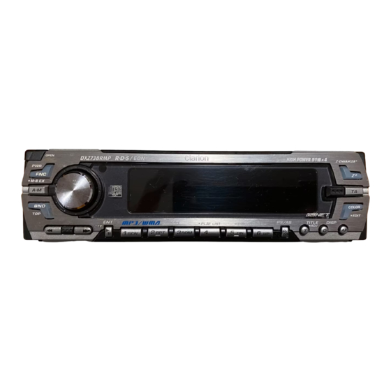 Clarion DXZ738RMP Mode D'emploi