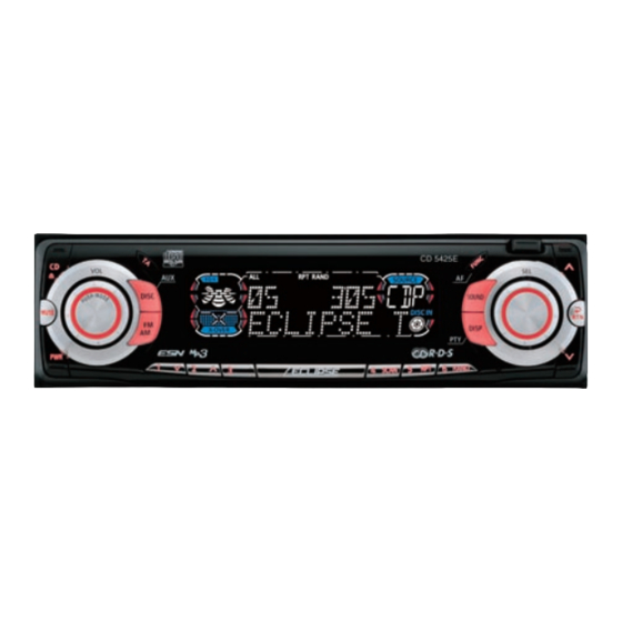 Eclipse CD5425E Manuel D'utilisation