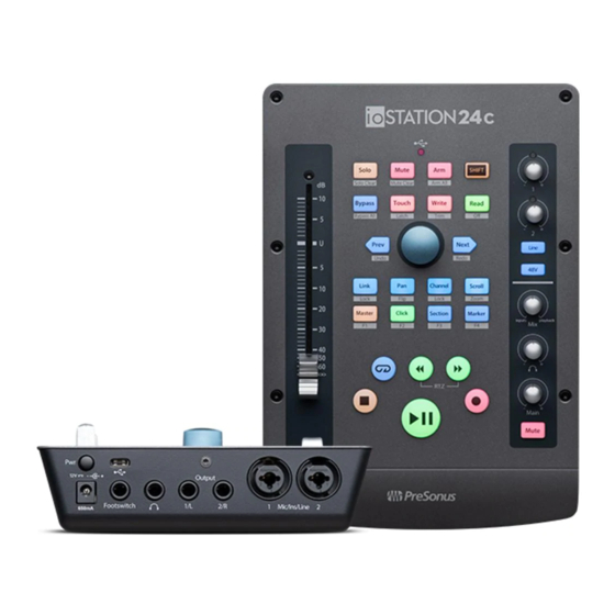 PRESONUS ioStation 24c Mode D'emploi