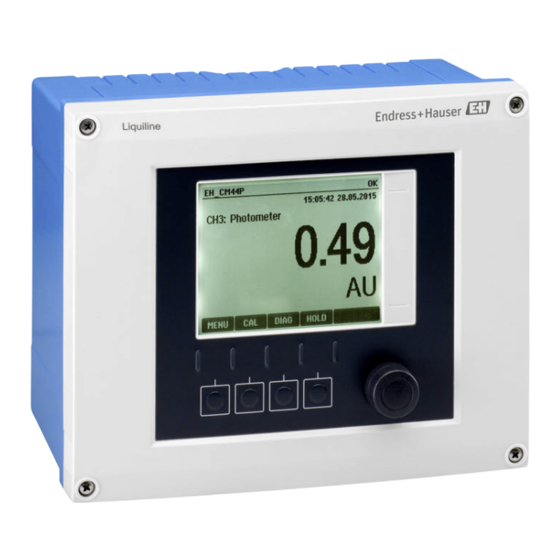 Endress+Hauser Liquiline CM44P Manuel De Mise En Service