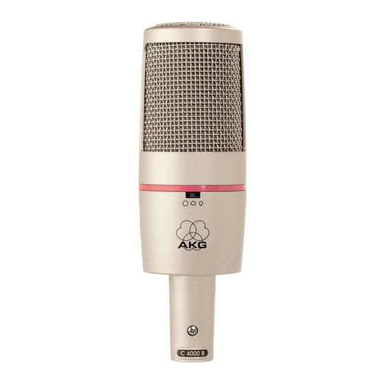 AKG C 4000 B Mode D'emploi