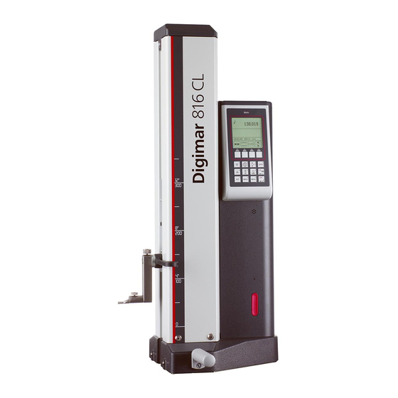 Mahr Digimar 816 CL Instructions D'utilisation