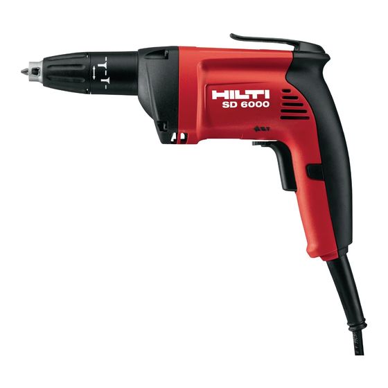 Hilti SD 6000 Mode D'emploi