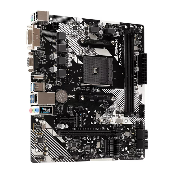 ASROCK X370M-HDV R4.0 Mode D'emploi