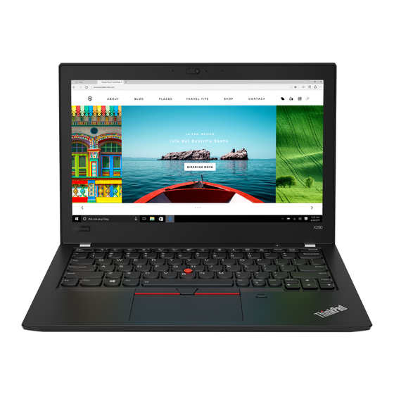 Lenovo Thinkpad X280 Guide D'utilisation