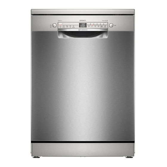 Bosch SMS2HTI05E Manuel D'utilisation