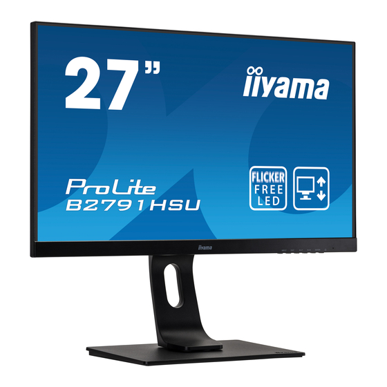 Iiyama ProLite B2791HSU Mode D'emploi