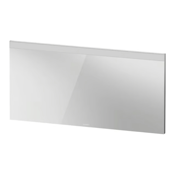 DURAVIT Licht und Spiegel LM 7850 Notice De Montage