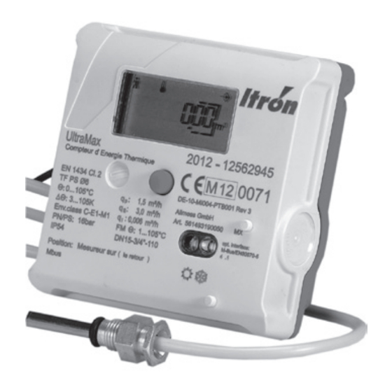 ITRON ultramax Manuel Utilisateur