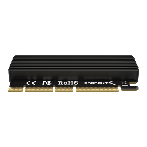 Sabrent EC-PCIE Manuel Utilisateur