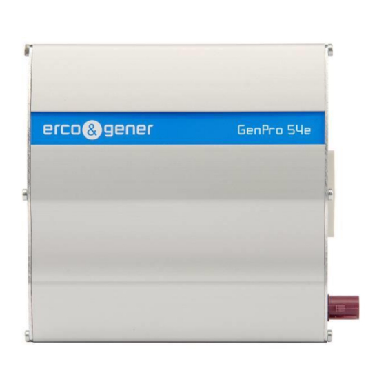 Ercogener GenPro 54e Mode D'emploi