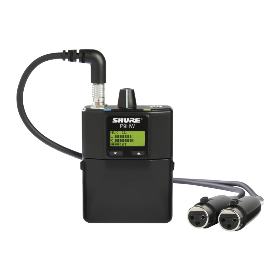 Shure P9HW Guide De L'utilisateur