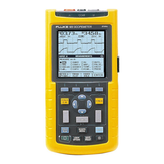 Fluke 123 Mise En Route