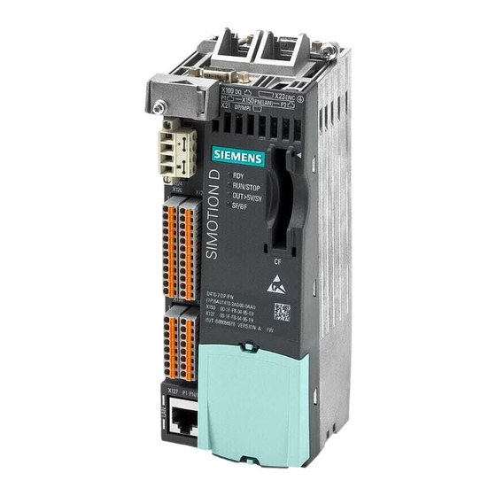 Siemens SIMOTION D410-2 Manuel De Mise En Service Et De Montage