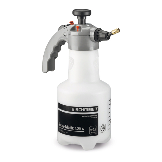 Birchmeier Spray-Matic 1.25 P Manuels