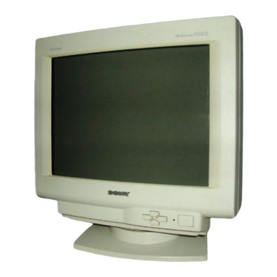 Sony Trinitron CPD-110EST Mode D'emploi