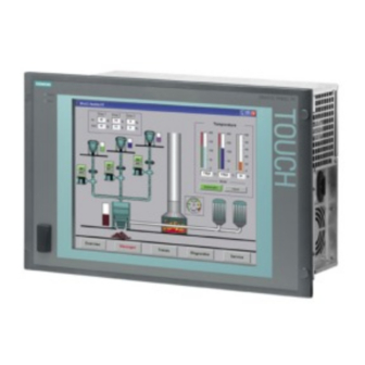 Siemens SIMATIC Panel PC 877 Instructions De Service