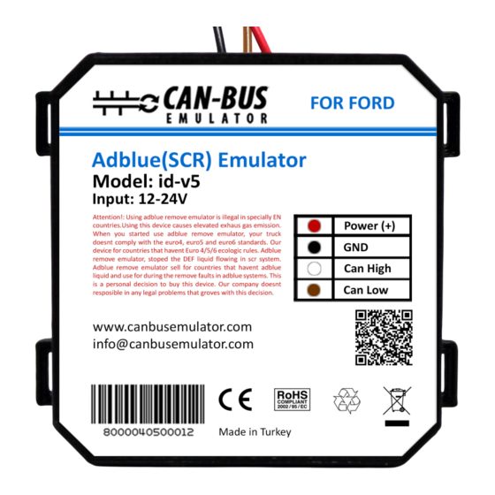 CAN-BUS EMULATOR Euro 5 Manuel Utilisateur