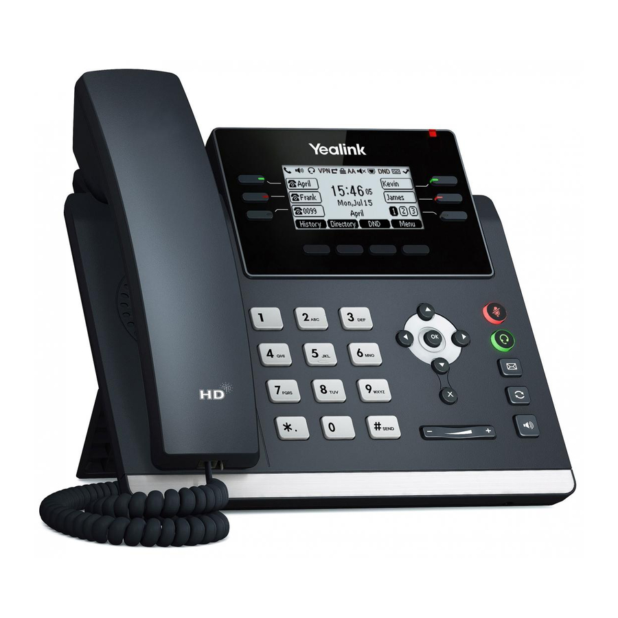 Yealink SIP-T42U Mode D'emploi