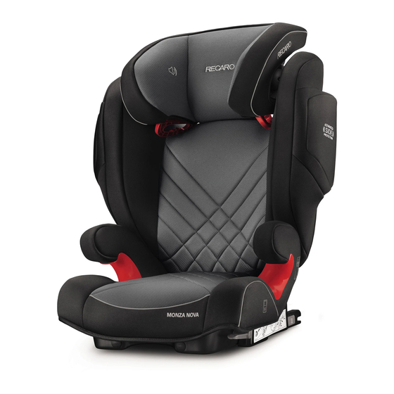 RECARO Monza Nova 2 Seatfix Notice De Montage Et D'utilisation