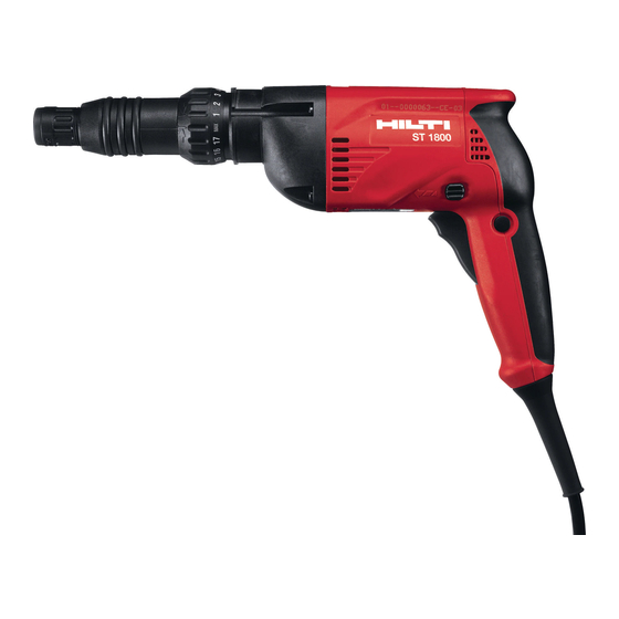 Hilti ST1800 Mode D'emploi